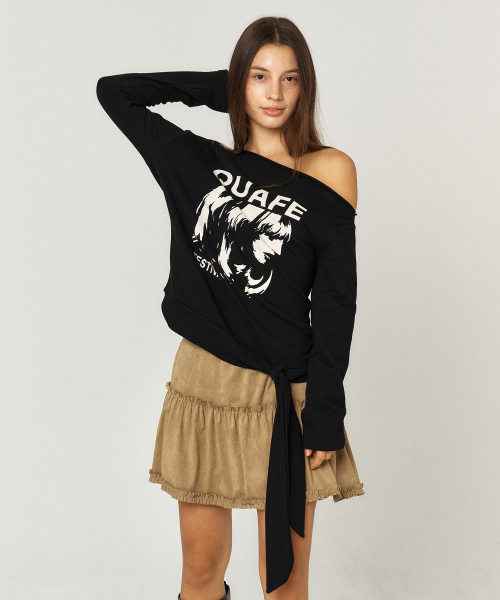 QUAFE(クアフェ)の「CANCAN SUEDE MINI SKIRT_2color(スカート・レディース・ベージュ/ブラウン・FREE)」の4枚目の写真