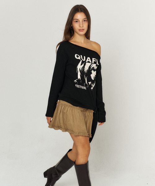 QUAFE(クアフェ)の「CANCAN SUEDE MINI SKIRT_2color(スカート・レディース・ベージュ/ブラウン・FREE)」の5枚目の写真