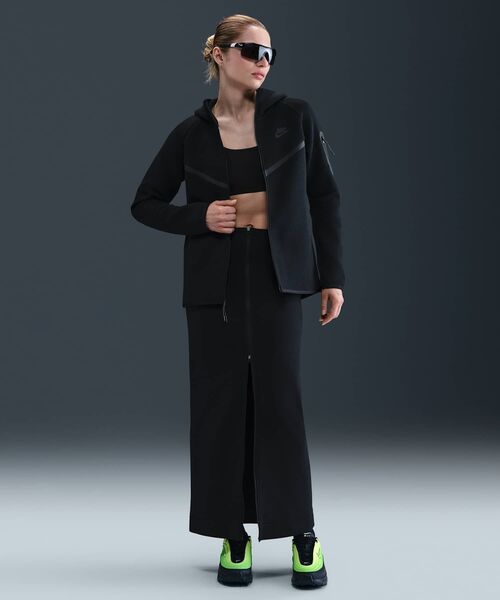 NIKE(ナイキ)の「ナイキ スポーツウェア テック フリース ウィンドランナー ウィメンズ フルジップ パーカー / Nike Sportswear Tech Fleece Windrunner Women's Full-Zip Hoodie HV6748-010 Black(パーカー・レディース・ブラック・XL)」の4枚目の写真