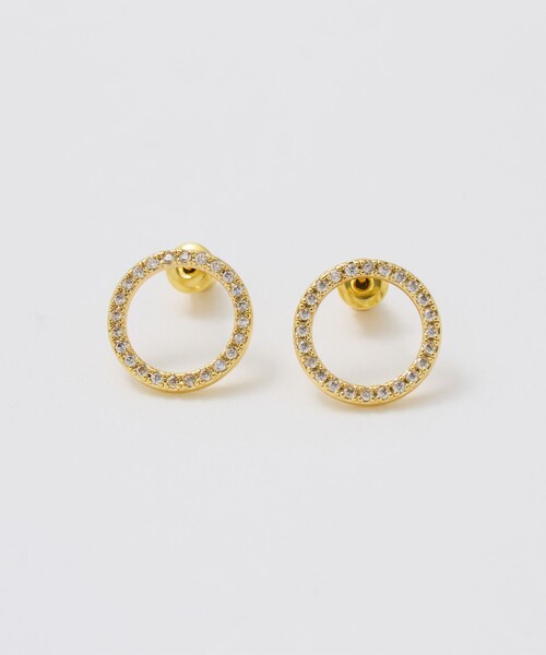 UNITED ARROWS（ユナイテッドアローズ）の「サークルパヴェ ピアス（ピアス（両耳用）・レディース・ゴールド/シルバー・FREE）」の2枚目の写真