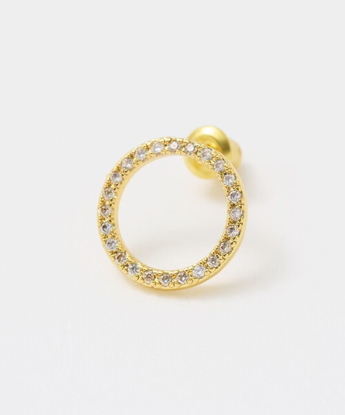 UNITED ARROWS（ユナイテッドアローズ）の「サークルパヴェ ピアス（ピアス（両耳用）・レディース・ゴールド/シルバー・FREE）」の3枚目の写真