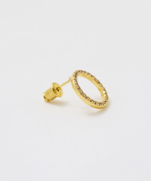UNITED ARROWS（ユナイテッドアローズ）の「サークルパヴェ ピアス（ピアス（両耳用）・レディース・ゴールド/シルバー・FREE）」の4枚目の写真