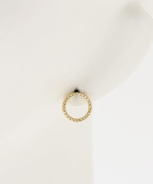 UNITED ARROWS（ユナイテッドアローズ）の「サークルパヴェ ピアス（ピアス（両耳用）・レディース・ゴールド/シルバー・FREE）」の7枚目の写真