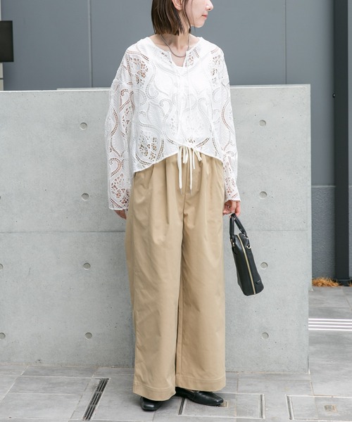 ITEMS URBANRESEARCH(アイテムズ アーバンリサーチ)の「イージータックパンツ(その他パンツ・レディース・ネイビー/ベージュ/ホワイト系その他・FREE)」の19枚目の写真
