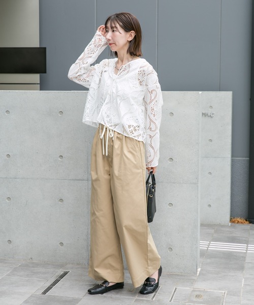 ITEMS URBANRESEARCH(アイテムズ アーバンリサーチ)の「イージータックパンツ(その他パンツ・レディース・ネイビー/ベージュ/ホワイト系その他・FREE)」の20枚目の写真