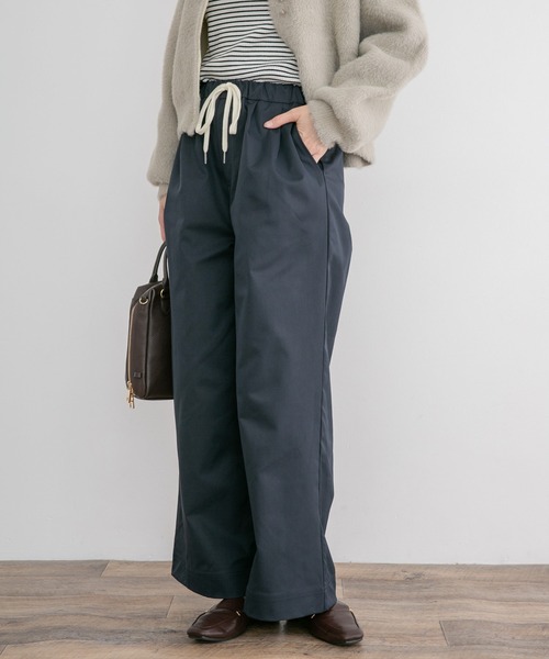 ITEMS URBANRESEARCH(アイテムズ アーバンリサーチ)の「イージータックパンツ(その他パンツ・レディース・ネイビー/ベージュ/ホワイト系その他・FREE)」の5枚目の写真