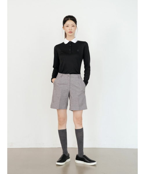 NITINA（ニティナ）の「エアロフィット 長袖襟付きTシャツ BK（Tシャツ/カットソー・レディース・ブラック・SMALL/MEDIUM）」の5枚目の写真