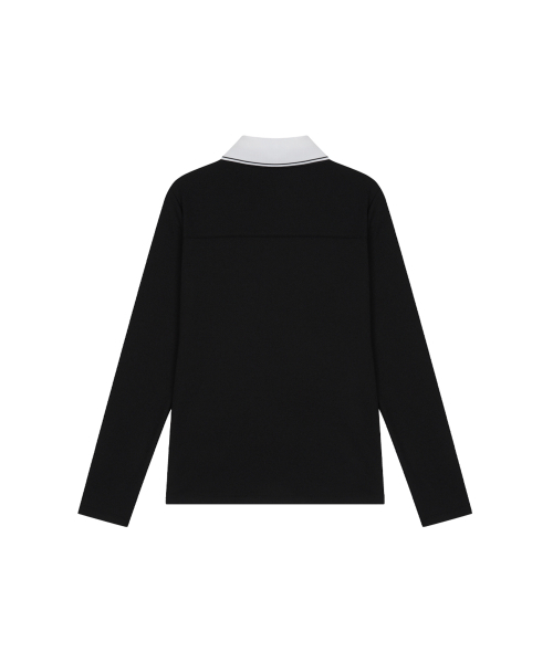 NITINA（ニティナ）の「エアロフィット 長袖襟付きTシャツ BK（Tシャツ/カットソー・レディース・ブラック・SMALL/MEDIUM）」の7枚目の写真