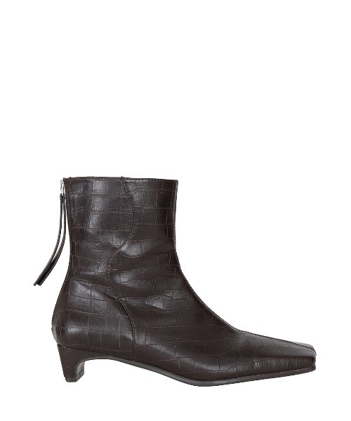 Ameri（アメリ）の「UND REPTILE SHORT BOOTS（ブーツ・レディース・ブラック/ブラウン・SMALL/MEDIUM/LARGE）」の4枚目の写真