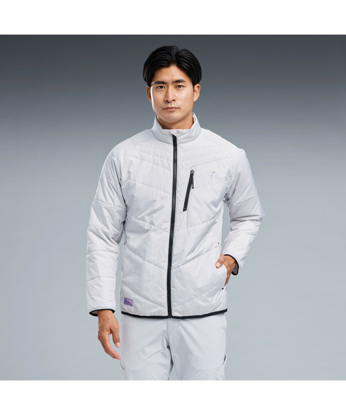 PUMA(プーマ)の「PUMA プーマ メンズ ゴルフ CG ジク ハイブリッド ウォーム ジャケット(ダウンジャケット/コート・メンズ・ブラック/ライトグレー・LARGE/X-LARGE/SMALL/XX-LARGE/MEDIUM)」の1枚目の写真