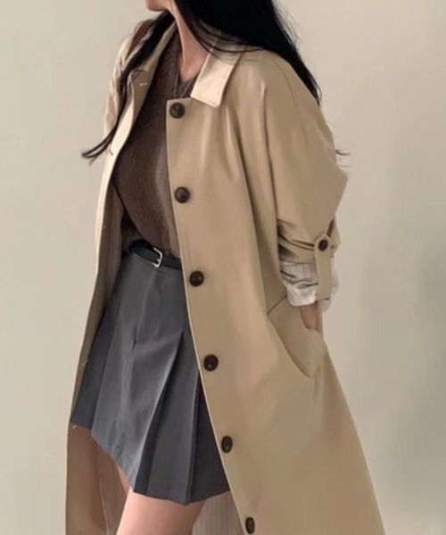 FAVORITO(ファヴォリート)の「襟付きシングルブレストジャケット(その他アウター・レディース・ベージュ/ブラック・F)」の19枚目の写真