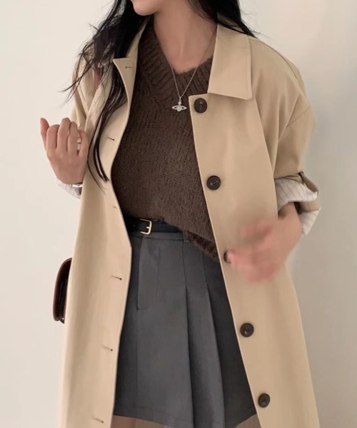 FAVORITO(ファヴォリート)の「襟付きシングルブレストジャケット(その他アウター・レディース・ベージュ/ブラック・F)」の22枚目の写真