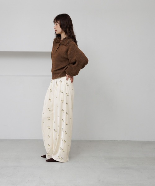 BAYFLOW（ベイフロー）の「エンブロイダリーベロアパンツ（その他パンツ・レディース・ブラウン/アイボリー・MEDIUM/SMALL）」の21枚目の写真