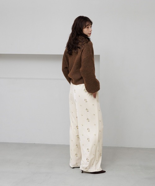 BAYFLOW（ベイフロー）の「エンブロイダリーベロアパンツ（その他パンツ・レディース・ブラウン/アイボリー・MEDIUM/SMALL）」の22枚目の写真