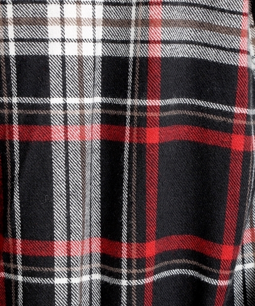 WEGO(ウィゴー)の「WEGO/チェックネルロングガウン(チェスターコート・レディース・ブラック系その他/レッド系その他/グリーン系その他/ブラウン系その他・FREE)」の11枚目の写真