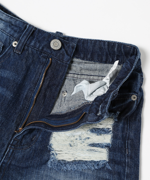 VENCEEXCHANGE（ヴァンスエクスチェンジ）の「ポンポン付きデニムダメージショートパンツ（デニムパンツ・レディース・ブルー・MEDIUM/SMALL）」の9枚目の写真