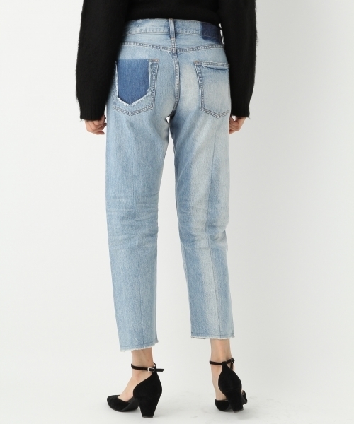 A part by（アパートバイ）の「リメイクデニムGFパンツ 740900 （デニムパンツ・レディース・ブルー/ライトブルー・LARGE/MEDIUM）」の4枚目の写真