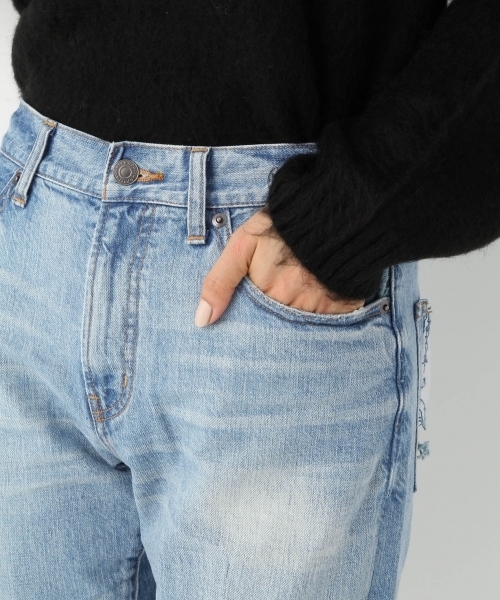 A part by（アパートバイ）の「リメイクデニムGFパンツ 740900 （デニムパンツ・レディース・ブルー/ライトブルー・LARGE/MEDIUM）」の7枚目の写真