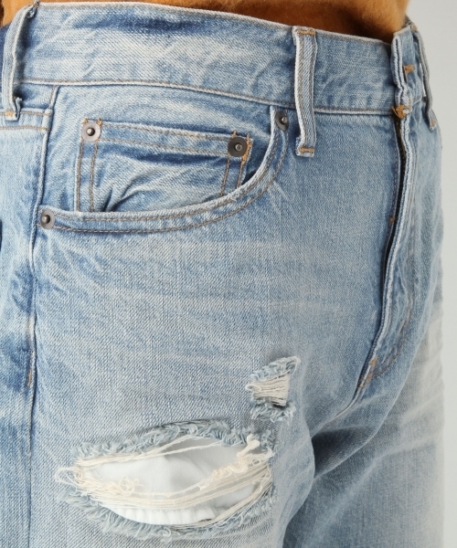 A part by（アパートバイ）の「リメイクデニムGFパンツ 740900 （デニムパンツ・レディース・ブルー/ライトブルー・LARGE/MEDIUM）」の16枚目の写真