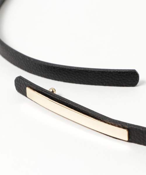 N.（N. Natural Beauty Basic）（エヌエヌナチュラルビューティーベーシック）の「プレートベルト（ベルト・レディース・ブラック/ベージュ/グレー・FREE）」の4枚目の写真