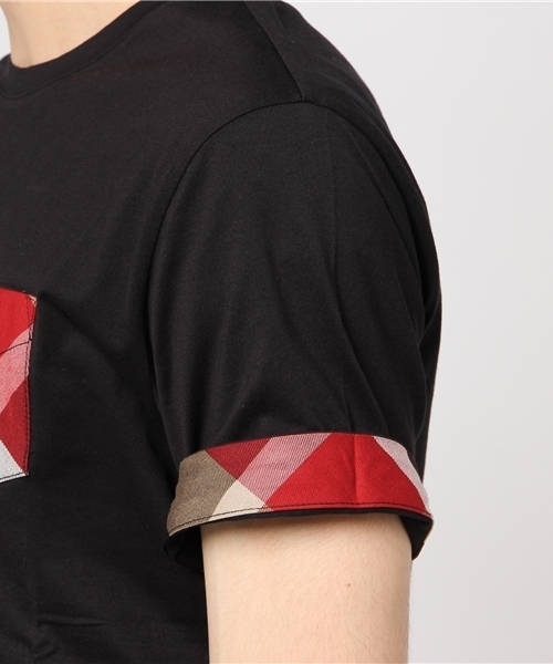 BLACK LABEL CRESTBRIDGE（ブラックレーベル・クレストブリッジ）の「クレストブリッジチェックポケットＴ（Tシャツ/カットソー・メンズ・ネイビー/ダークブルー/ピンク/レッド/ライトグレー/ブラック/オフホワイト/グレー/ダークネイビー/ブルー・LL/L/M/S）」の18枚目の写真