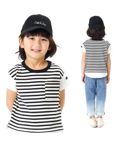 apres les cours（アプレレクール）の「cafe & dine 刺繍キャップ（ハット・キッズ・レッド/カーキ/ブラック・50/54/58）」の5枚目の写真