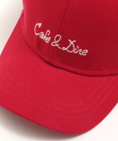 apres les cours（アプレレクール）の「cafe & dine 刺繍キャップ（ハット・キッズ・レッド/カーキ/ブラック・50/54/58）」の10枚目の写真