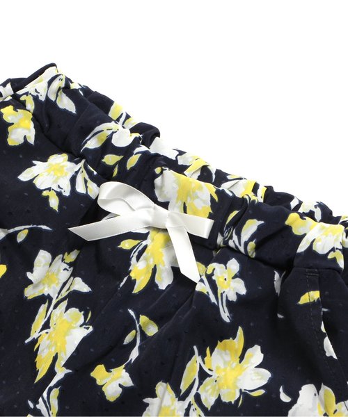 apres les cours（アプレレクール）の「花柄ワイドパンツ 7分丈（その他パンツ・キッズ・ネイビー/オフホワイト/ピンク・140/100/120/130/80/90/110）」の12枚目の写真