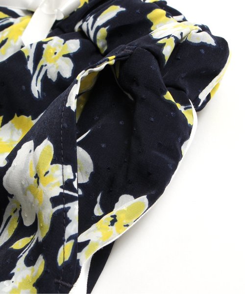 apres les cours（アプレレクール）の「花柄ワイドパンツ 7分丈（その他パンツ・キッズ・ネイビー/オフホワイト/ピンク・140/100/120/130/80/90/110）」の4枚目の写真