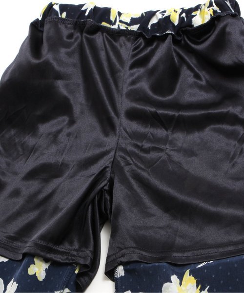 apres les cours（アプレレクール）の「花柄ワイドパンツ 7分丈（その他パンツ・キッズ・ネイビー/オフホワイト/ピンク・140/100/120/130/80/90/110）」の7枚目の写真