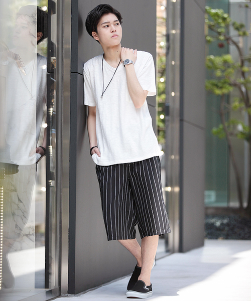 WEGO（ウィゴー）の「WEGO/エアツイルタックボリュームショーツ（その他パンツ・メンズ・ブラック系その他4/ベージュ/杢グレー/ブラック/ホワイト/ターコイズブルー・LARGE/MEDIUM）」の8枚目の写真