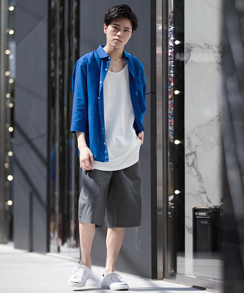 WEGO（ウィゴー）の「WEGO/エアツイルタックボリュームショーツ（その他パンツ・メンズ・ブラック系その他4/ベージュ/杢グレー/ブラック/ホワイト/ターコイズブルー・LARGE/MEDIUM）」の9枚目の写真