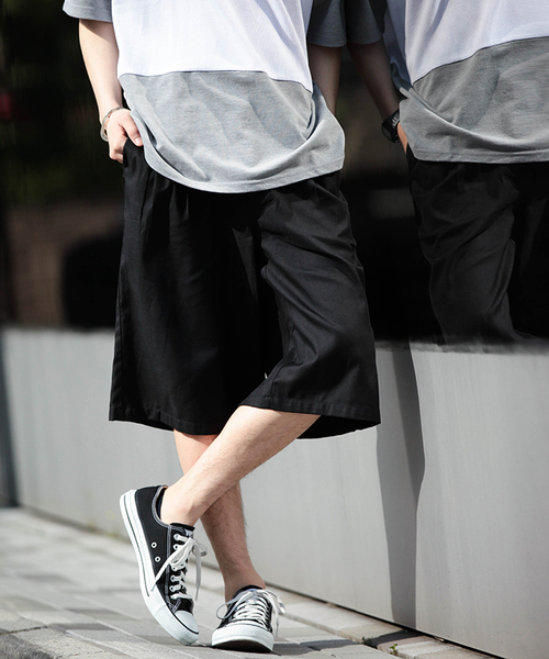 WEGO（ウィゴー）の「WEGO/エアツイルタックボリュームショーツ（その他パンツ・メンズ・ブラック系その他4/ベージュ/杢グレー/ブラック/ホワイト/ターコイズブルー・LARGE/MEDIUM）」の14枚目の写真