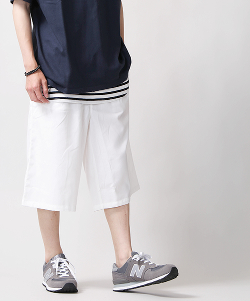 WEGO（ウィゴー）の「WEGO/エアツイルタックボリュームショーツ（その他パンツ・メンズ・ブラック系その他4/ベージュ/杢グレー/ブラック/ホワイト/ターコイズブルー・LARGE/MEDIUM）」の19枚目の写真