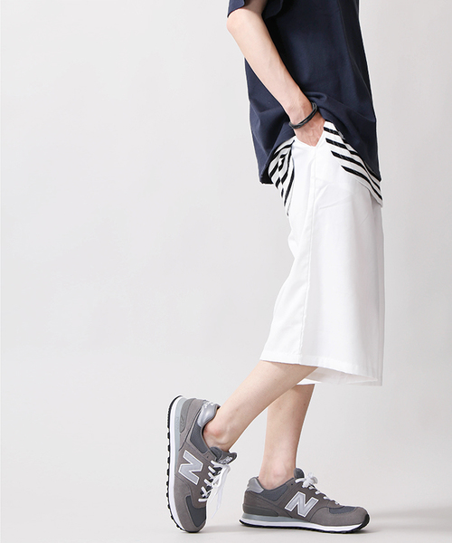 WEGO（ウィゴー）の「WEGO/エアツイルタックボリュームショーツ（その他パンツ・メンズ・ブラック系その他4/ベージュ/杢グレー/ブラック/ホワイト/ターコイズブルー・LARGE/MEDIUM）」の20枚目の写真