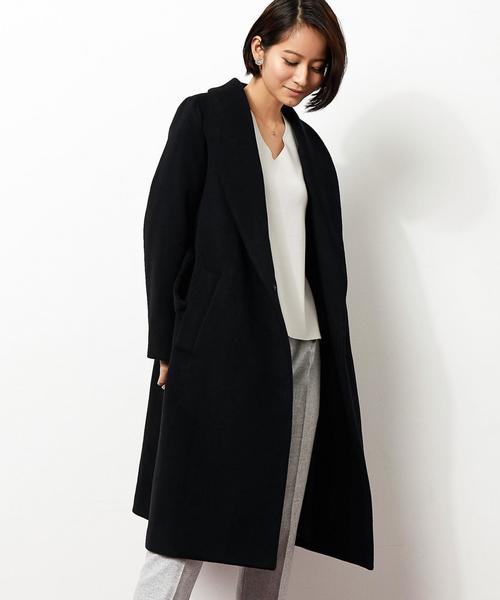 green label relaxing（グリーンレーベルリラクシング）の「[WEB限定] CR ガウンコート ◆（その他アウター・レディース・ベージュ/ブラック・36/38/46/34/42/44/40）」の2枚目の写真