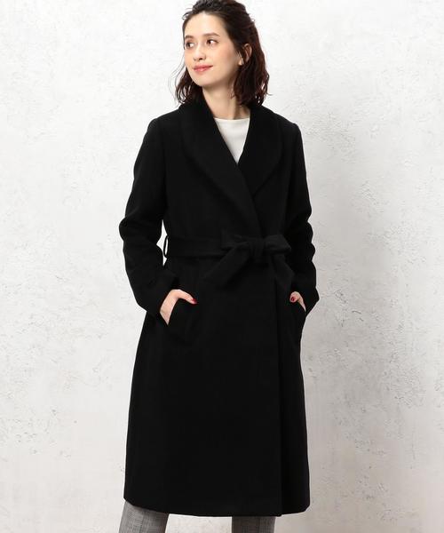 green label relaxing（グリーンレーベルリラクシング）の「[WEB限定] CR ガウンコート ◆（その他アウター・レディース・ベージュ/ブラック・36/38/46/34/42/44/40）」の12枚目の写真