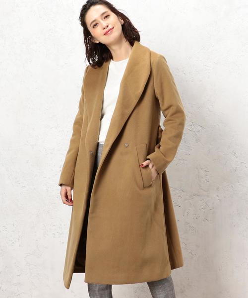 green label relaxing（グリーンレーベルリラクシング）の「[WEB限定] CR ガウンコート ◆（その他アウター・レディース・ベージュ/ブラック・36/38/46/34/42/44/40）」の16枚目の写真