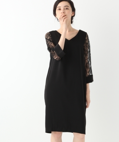 A part by（アパートバイ）の「OCソデレースワンピース2　770918（ドレス・レディース・ブラック/ダークグリーン/ネイビー/オレンジ/ライトグリーン/ライトブルー・LARGE/MEDIUM）」の8枚目の写真