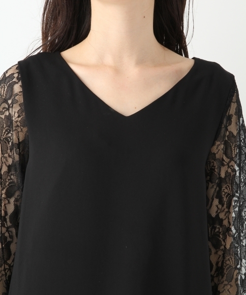 A part by（アパートバイ）の「OCソデレースワンピース2　770918（ドレス・レディース・ブラック/ダークグリーン/ネイビー/オレンジ/ライトグリーン/ライトブルー・LARGE/MEDIUM）」の21枚目の写真