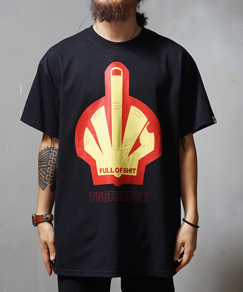 UNGREEPER （アングリーパー）の「UNGREEPER アングリーパー / フロントプリントTシャツ(FUCK君）/ CT-UG-HS-1003（Tシャツ/カットソー・メンズ・ホワイト/パープル/ブラック・MEDIUM/SMALL/LARGE/X-LARGE）」の7枚目の写真