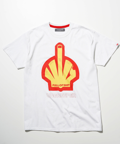 UNGREEPER （アングリーパー）の「UNGREEPER アングリーパー / フロントプリントTシャツ(FUCK君）/ CT-UG-HS-1003（Tシャツ/カットソー・メンズ・ホワイト/パープル/ブラック・MEDIUM/SMALL/LARGE/X-LARGE）」の6枚目の写真