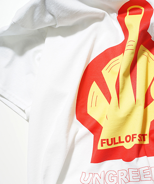 UNGREEPER （アングリーパー）の「UNGREEPER アングリーパー / フロントプリントTシャツ(FUCK君）/ CT-UG-HS-1003（Tシャツ/カットソー・メンズ・ホワイト/パープル/ブラック・MEDIUM/SMALL/LARGE/X-LARGE）」の9枚目の写真