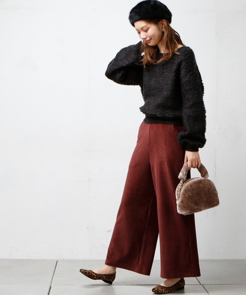 natural couture（ナチュラルクチュール）の「ループ編みプルオーバー（ニット/セーター・レディース・アイボリー/ピンク/ブラック・FREE）」の13枚目の写真