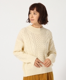 GLOBAL WORK | 【ウォッシャブル】ケーブルニットプルオーバー長袖/771976(ニット/セーター)