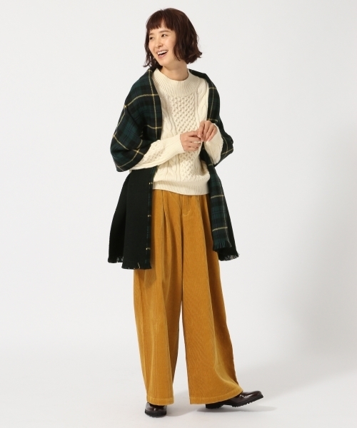 GLOBAL WORK（グローバルワーク）の「【ウォッシャブル】ケーブルニットプルオーバー長袖/771976（ニット/セーター・レディース・イエロー/グリーン/ブラック/グレー/ホワイト・LARGE/MEDIUM/SMALL）」の11枚目の写真