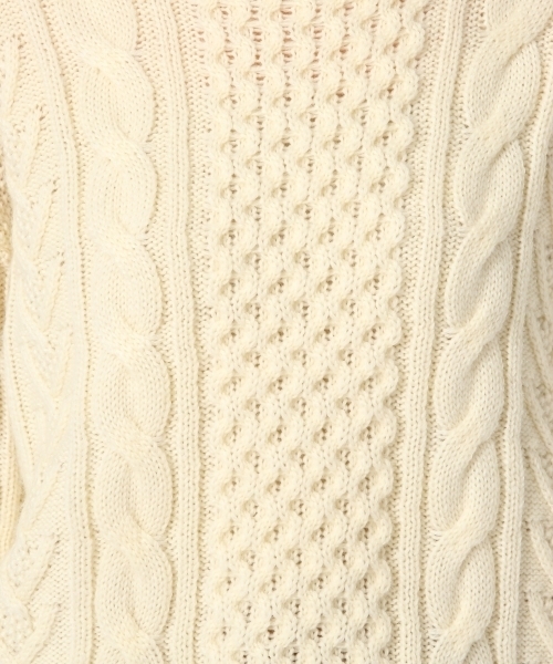 GLOBAL WORK（グローバルワーク）の「【ウォッシャブル】ケーブルニットプルオーバー長袖/771976（ニット/セーター・レディース・イエロー/グリーン/ブラック/グレー/ホワイト・LARGE/MEDIUM/SMALL）」の15枚目の写真