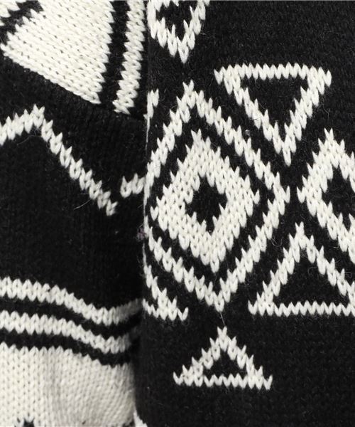 STYLEBLOCK（スタイルブロック）の「オルテガ柄カーディガン（カーディガン/ボレロ・レディース・ブラック/ブルー・FREE）」の10枚目の写真