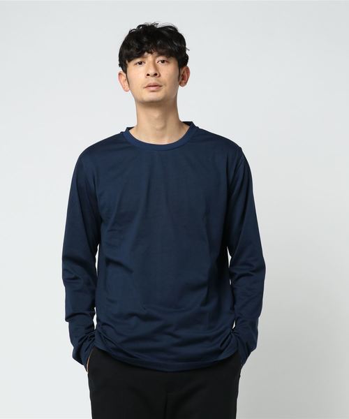 koe（コエ）の「無地天竺ロングスリーブTシャツ（Tシャツ/カットソー・メンズ・ホワイト/ブラック/カーキ/グレー/ピンク/ネイビー・LL/L/M/S）」の5枚目の写真