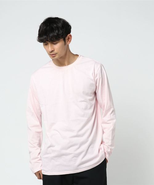 koe（コエ）の「無地天竺ロングスリーブTシャツ（Tシャツ/カットソー・メンズ・ホワイト/ブラック/カーキ/グレー/ピンク/ネイビー・LL/L/M/S）」の6枚目の写真